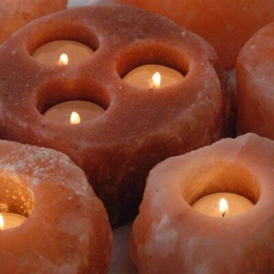 Porta Velas Sal del himalaya piedra natural